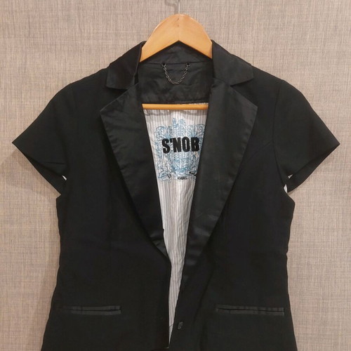 S'nob women's black jacket like new with integrated vest
