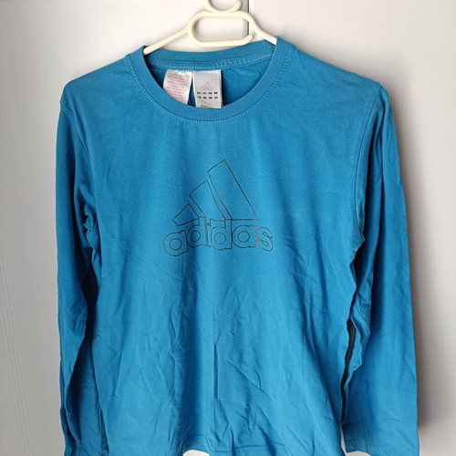 Adidas kids sports shirt blue, like new, age 13-14