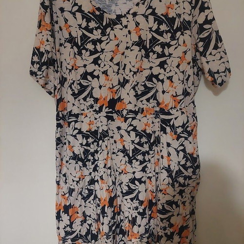 Floral Dress and Coral Cardigan Set Ulla Popken like new