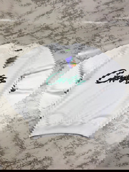Corteiz Φούτερ Small Ανδρικό Crewneck Sweater Άσπρο Καινούριο πουλόβερ