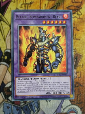 Blazing Bombardment Beast Fusion κάρτα Yu-Gi-Oh από τη συλλογή Infinite Forbidden σε άριστη κατάσταση