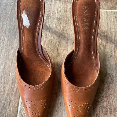Ralph Lauren brown pumps size 38 new with low heel