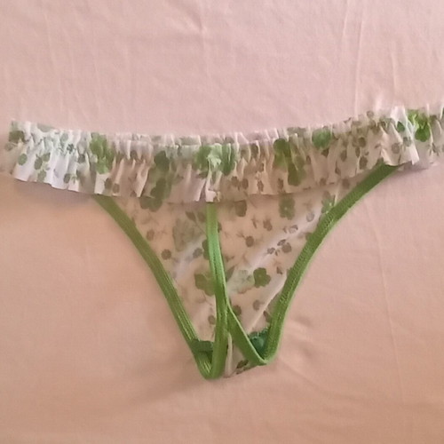 Thong S, white and green