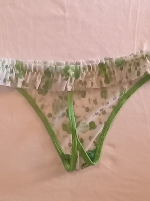 Thong S, white and green