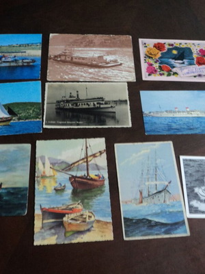 Ships of previous centuries used, pack of 10 cards