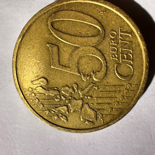 50 Eurocents Greece 2002 used, Eleftherios Venizelos coin