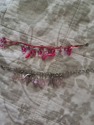 Y2K charms bracelets used, set of 2 pieces