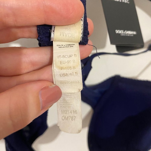 Dolce & Gabbana bra blue, size Eur 90B, new with underwire