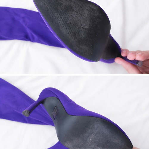 Nasty Gal Over The Knee Boots like new, purple, size 38