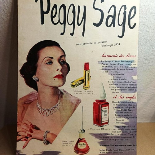 Original vintage Peggy Sage paper ad 1953 like new