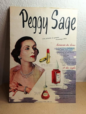 Original vintage Peggy Sage paper ad 1953 like new