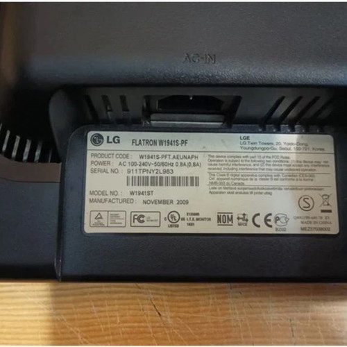 LG W1941S-PF Monitor TFT used, black, tested with d-sub cable