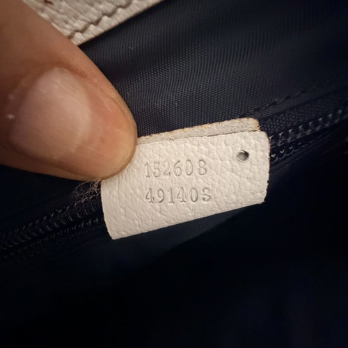 Gucci Capri Large Leather Bowler Bag used, white shoulder