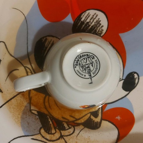 Disney Land cup set used with Minie and Mickey Mouse