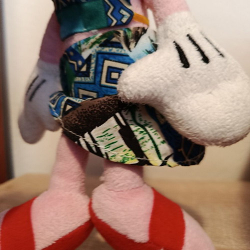 Vintage Minnie Mouse plush doll Disney used, Hawaiian style