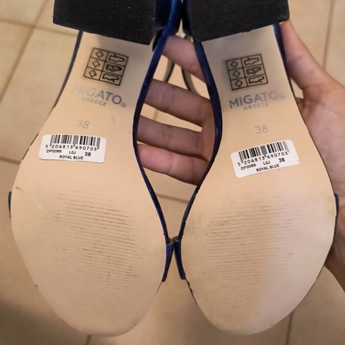 Migato high heels like new, size 38, dark blue