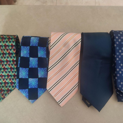 Men's Classic Ties Like New Bundle of Five Polyester