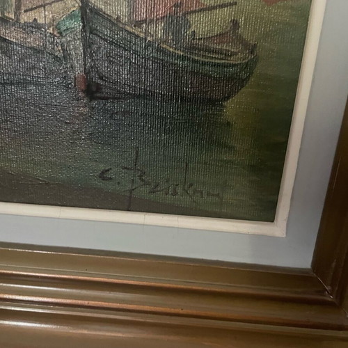 Authentic medium-sized oil painting like new