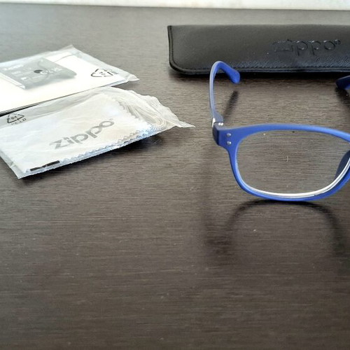 Zippo Reading Glasses +3.50 Blue Soft Touch like new