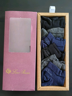Baboo LoroPiana Socks new, pack of 6, black and grey