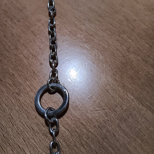 Fashion Jewelry Necklace new, long, silver tone with subtle detail