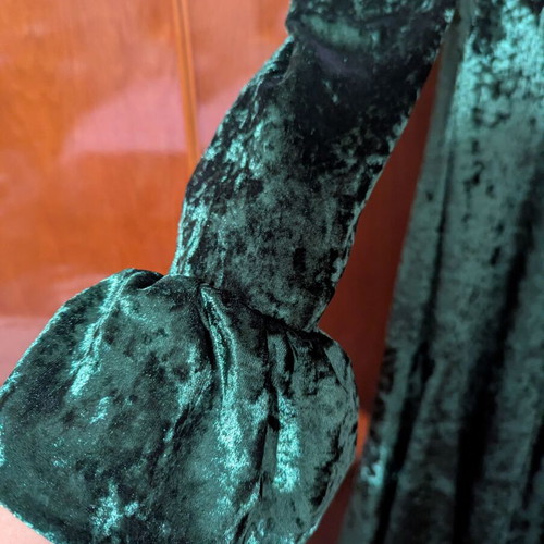 Anthe velvet dress with unique sleeves, one size, like new