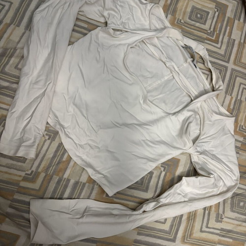 Bershka cut out crop top, white