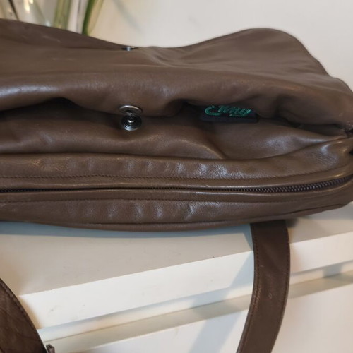 Enny Crossbody Bag vintage made in Italy brown leather used