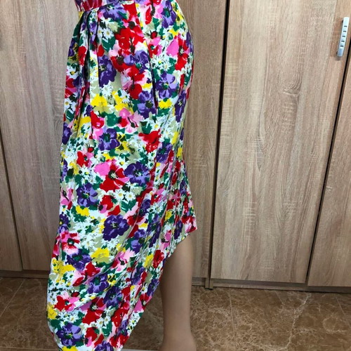 Floral linen skirt, size XL