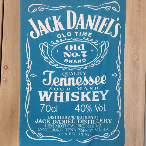 Jack Daniels Quick Dry microfiber towel new, blue and white