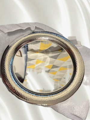 Silver Plated Wedding Tray hammered, diameter 40 cm, like new