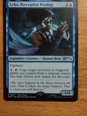 Echo, Perceptive Prodigy Magic the Gathering card new Marvel promos
