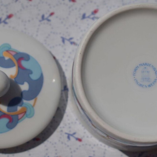 Porcelain sugar bowl Form Marienbad Ingres white like new