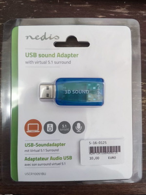 USB sound Adapter κάρτα ήχου σε USB καινούργιο με virtual 5.1 surround