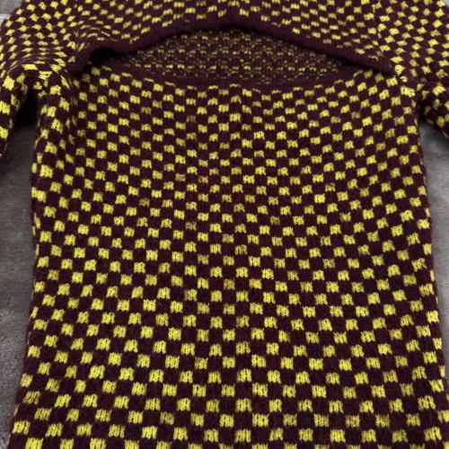 Zara checked pullover size S used, purple and yellow