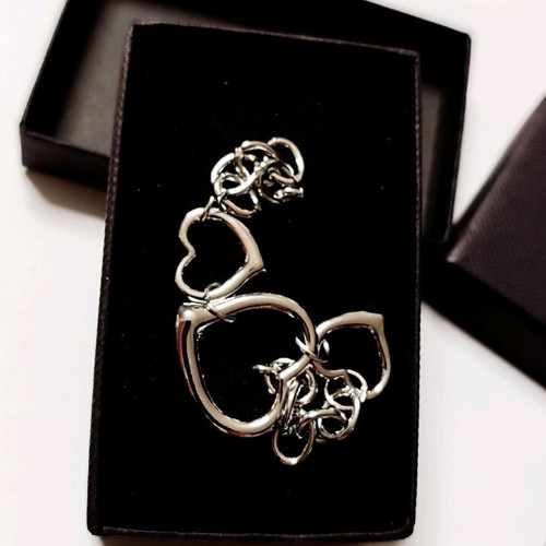 Theree Hearts Jewelry Set new, stainless steel pendant and bracelet