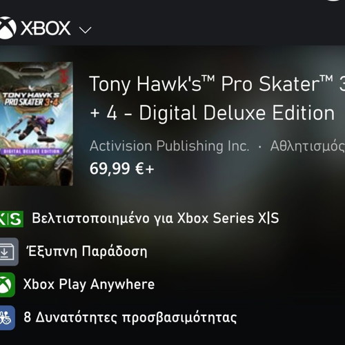 Tony Hawk's Pro Skater 3+4 Deluxe Edition Xbox game, sealed