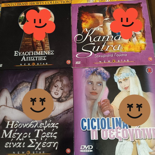 DVD movie pack 20 adult DVDs including 4 Greek, like new