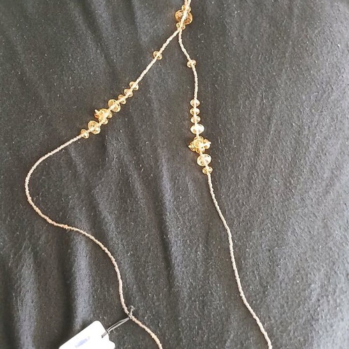 Glam Scope necklace lariat style with honey crystals new