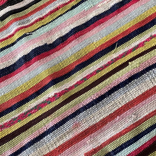 Cotton rag rug used 1.24x0.63 m