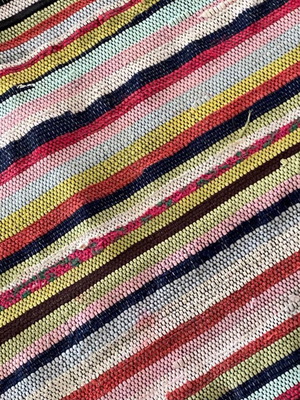 Cotton rag rug used 1.24x0.63 m