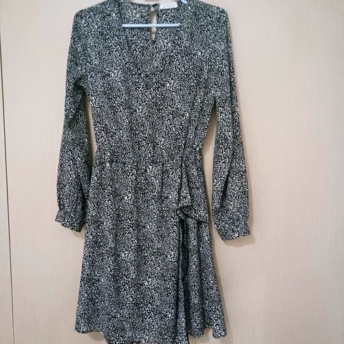 Pois black and white dress, size S/M