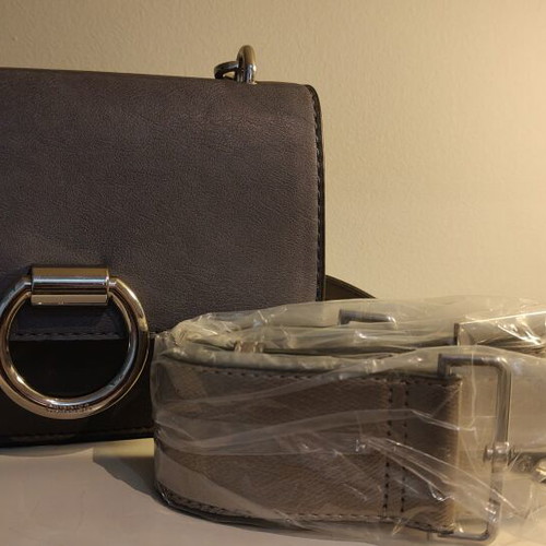 Carpisa shoulder bag new, gray blue with 2 straps