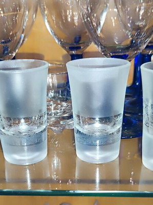 Shot glasses new, set of 12 with two different designs