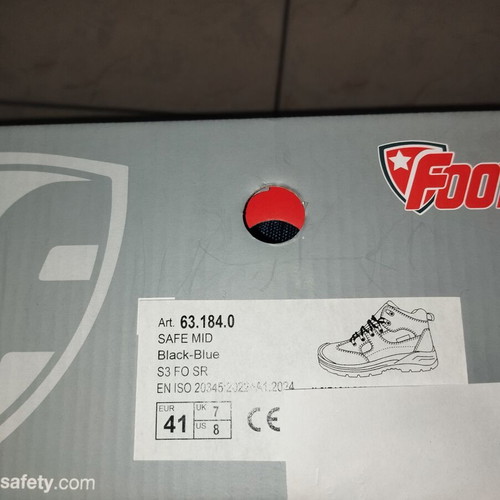 Footguard Safe Mid S3 safety shoe like new, black with blue details, size 41