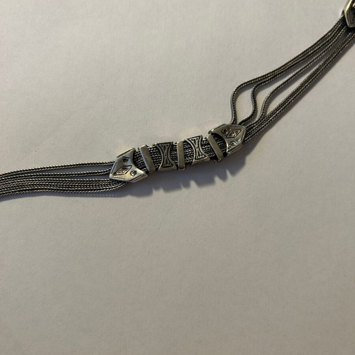 Silver and gold bracelet like new 925 and 22k