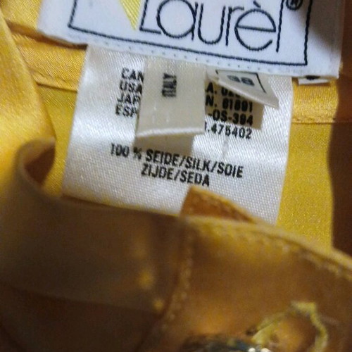 Laurel satin women's shirt like new, yellow, size M