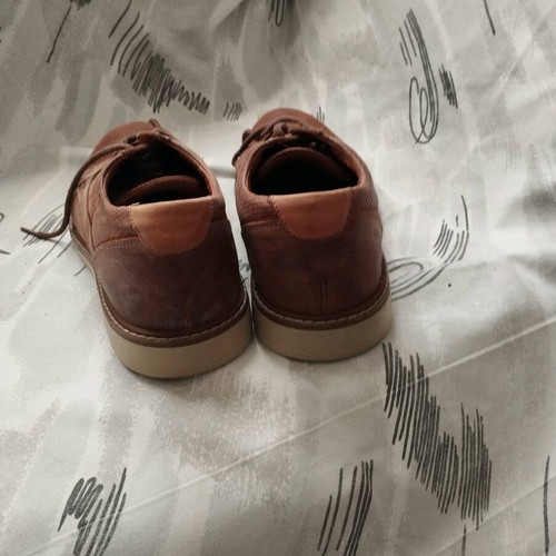 Men's leather brown scarpe used, size 43, made in Italy