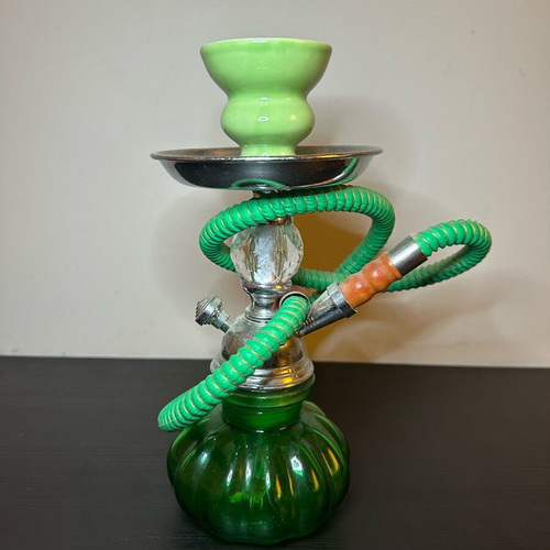 Hookah new unused 25cm with glass base and metal