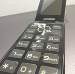 Alcatel mobile phone, brown
